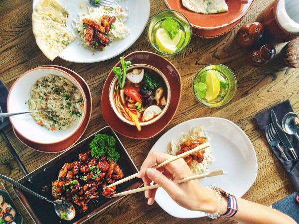 Chinese table manners with chopsticks